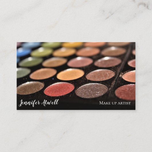 Makeup Artist Eyeshadow Palet Rainbow Glitter Visitekaartje (Voorkant)
