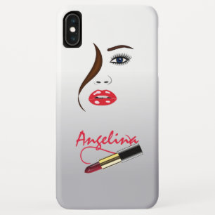 Makeup Artist Face en Lipstick in de Mirror iPhone XS Max Hoesje