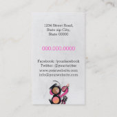 Makeup Artist/Face Paint & Fantasy Makeup Visitekaartje (Achterkant)