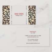 Makeup Artist Faux Gold Leaf Circular Pattern Visitekaartje (Voorkant / Achterkant)