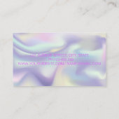 Makeup Artist, Faux Lashes Holographic Modern Visitekaartje (Achterkant)