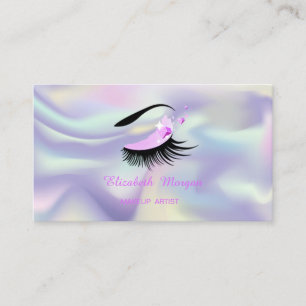 Makeup Artist, Faux Lashes Holographic Modern Visitekaartje