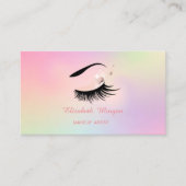 Makeup Artist, Faux Lashes Holographic Visitekaartje (Voorkant)
