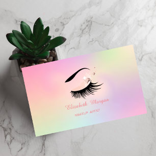 Makeup Artist, Faux Lashes Holographic Visitekaartje