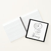 Makeup Artist Feminine Line Art Voman Handtekening Notitieboek (Binnen)