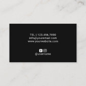 Makeup Artist Finger op Roos Gold Lips Salon Visitekaartje (Achterkant)