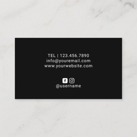 Makeup Artist Finger op Roos Gold Lips Salon Visitekaartje (Achterkant)