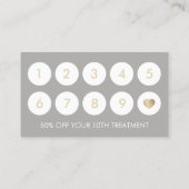 Makeup Artist  Floral Elegant Grey Loyalty (Achterkant)