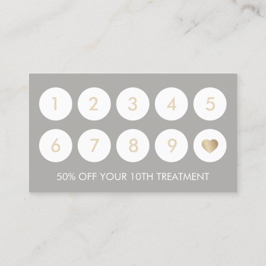 Makeup Artist  Floral Elegant Grey Loyalty (Achterkant)