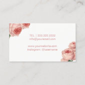 Makeup Artist  Floral Roos Gold Lips Visitekaartje (Achterkant)