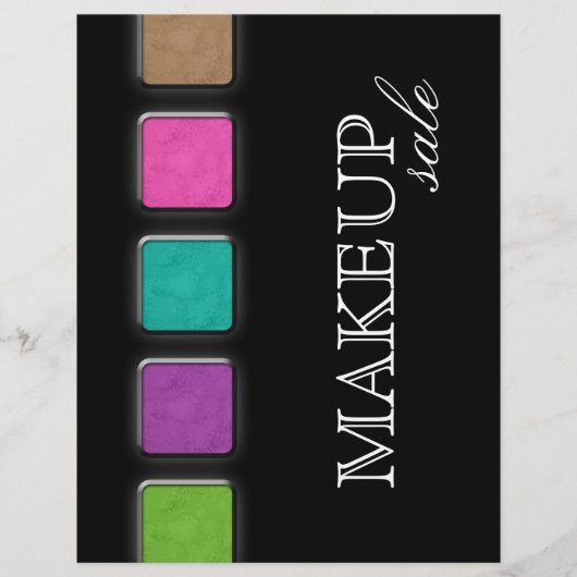 Makeup Artist Flyer Salon Colorful Palette (Voorkant)