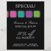 Makeup Artist Flyer Salon Colorful Palette (Achterkant)