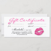 Makeup Artist Gift Certificate Roze (Achterkant)