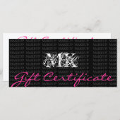 Makeup Artist Gift Certificate Roze (Voorkant / Achterkant)