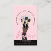 Makeup Artist Glam MUA Beauty Salon Beautician Bus Visitekaartje (Voorkant)