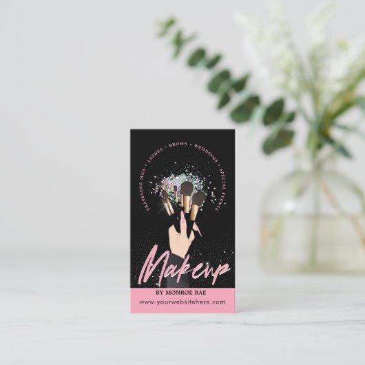 Makeup Artist Glam MUA Beauty Salon Beautician Visitekaartje (Staand voorkant)