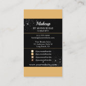 Makeup Artist Glam MUA Beauty Salon Logo Business Visitekaartje (Achterkant)