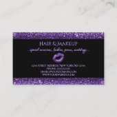 Makeup Artist Glam Violet Eyeshadow Visitekaartje (Achterkant)