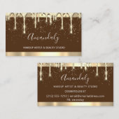 Makeup Artist Glitter 3dEffect Drijft Confetti Lux Visitekaartje (Voorkant / Achterkant)