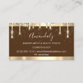 Makeup Artist Glitter 3dEffect Drijft Confetti Lux Visitekaartje (Achterkant)