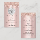 Makeup Artist Glitter drukt Roos Diamond White Visitekaartje (Voorkant / Achterkant)