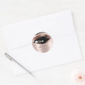 Makeup Artist Glitter Eyelashes Brown Beauty Ronde Sticker (Envelop)