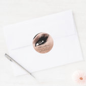 Makeup Artist Glitter Eyelashes Roos Ombre Ronde Sticker (Envelop)