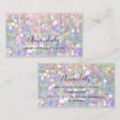 Makeup Artist Glitter Gold 3D Glitter Pink Glitter Visitekaartje (Voorkant / Achterkant)