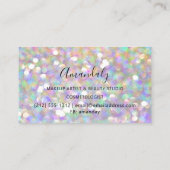 Makeup Artist Glitter Gold 3D Glitter Pink Glitter Visitekaartje (Achterkant)