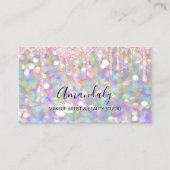 Makeup Artist Glitter Gold 3D Glitter Pink Glitter Visitekaartje (Voorkant)