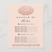 Makeup Artist Glitter Gold Confetti Price List VIP Flyer (Voorkant)