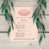 Makeup Artist Glitter Gold Confetti Price List VIP Flyer
