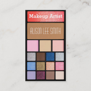 Makeup Artist/Glitter palet Visitekaartje