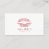 Makeup Artist Glitter Roos Gold Lips Minimumsalon Visitekaartje (Voorkant)
