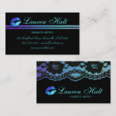 Makeup Artist Glossy Mini Lips N Lace Blue Visitekaartje (Voorkant / Achterkant)