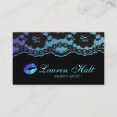 Makeup Artist Glossy Mini Lips N Lace Blue Visitekaartje (Achterkant)