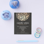 Makeup Artist Gold Circles Beauty Salon Menu (Enkel)