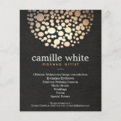 Makeup Artist Gold Circles Beauty Salon Menu (Voorkant)