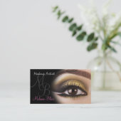 Makeup Artist Gold Eye Visitekaartje (Staand voorkant)