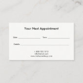 Makeup Artist Gold Glitter Lips Black Appointment Afsprakenkaartje (Achterkant)