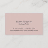 Makeup Artist Gold Glitter Lips Elegant Dusty Roze Visitekaartje (Achterkant)