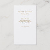 Makeup Artist Gold Glitter Lipstick Beauty Salon Visitekaartje (Achterkant)