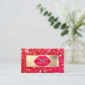 Makeup Artist Gold Glitter QR Code Logo BrightStor Visitekaartje (Staand voorkant)