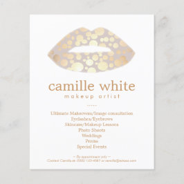 Makeup Artist Gold Lips Beauty Salon Flyer
