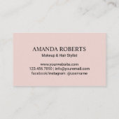 Makeup Artist Gold Lips Classy Typography Girly Visitekaartje (Achterkant)