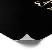 Makeup Artist Gold Lips  Floral Salon Poster (Hoek)