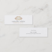 Makeup Artist Gold Lips Mini Visitekaartje (Voorkant / Achterkant)