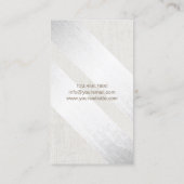 Makeup Artist Gold Lips Modern Geometric Silver Visitekaartje (Achterkant)