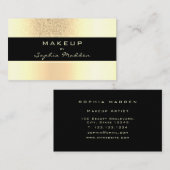 Makeup Artist Gold Ombre Trendy Glitter Visitekaartje (Voorkant / Achterkant)