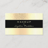 Makeup Artist Gold Ombre Trendy Glitter Visitekaartje (Voorkant)